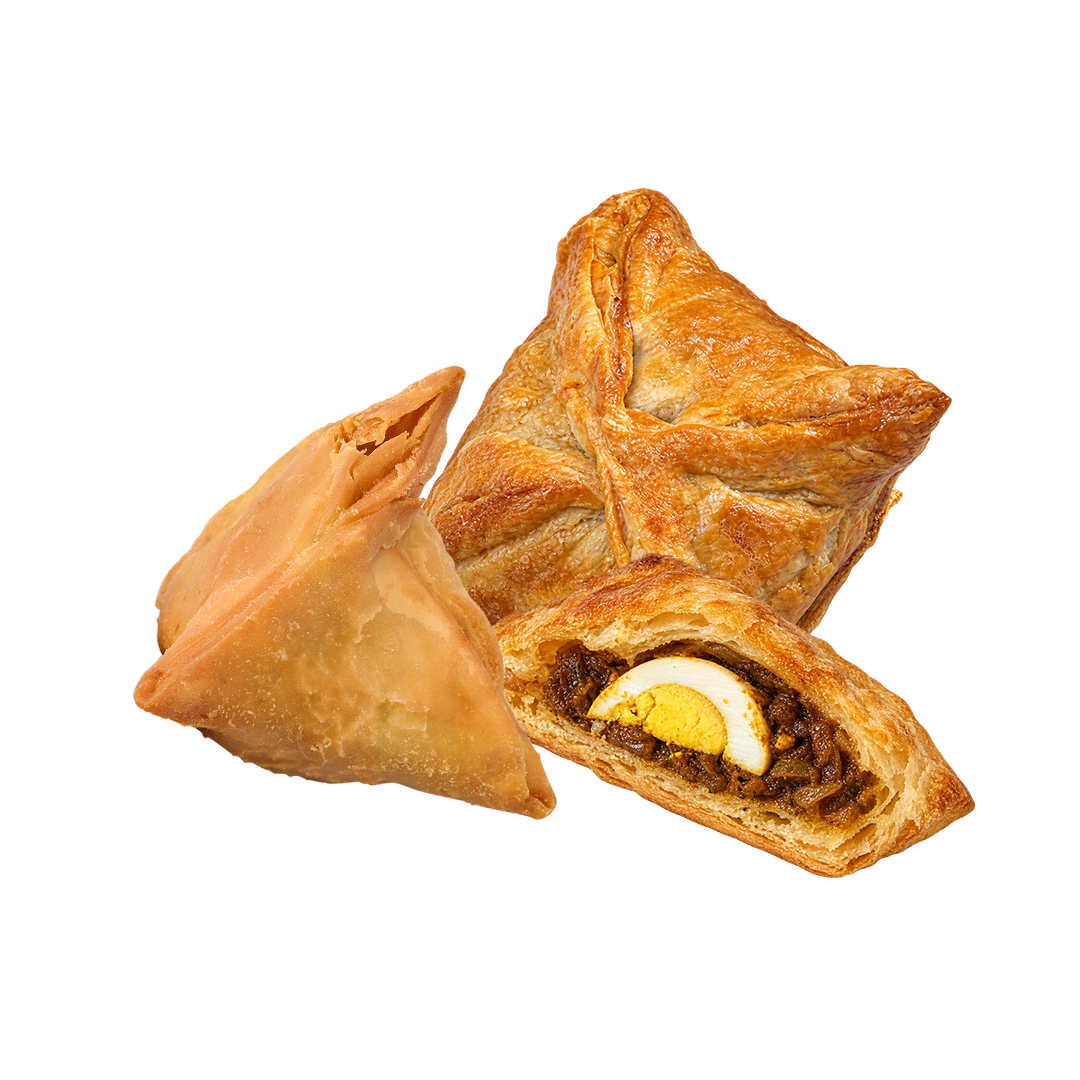 Egg puff (1) & Samosa(1)